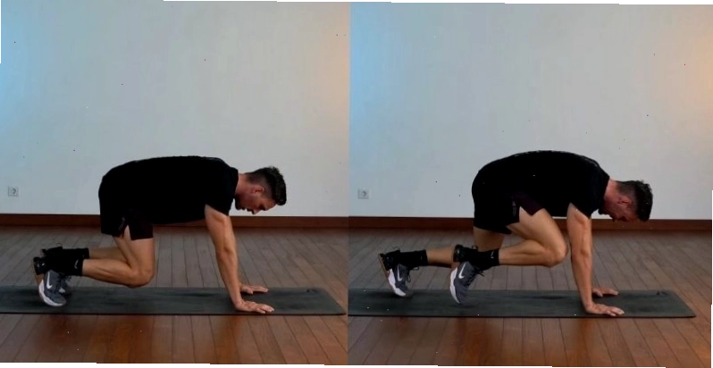 Bài tập cơ bụng 6 múi học sinh bear plank knee to elbow