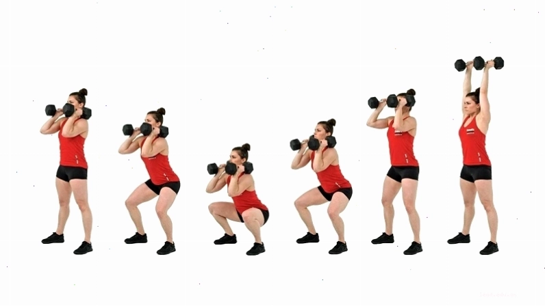 Bài tập Dumbbell Thruster với tạ đơn