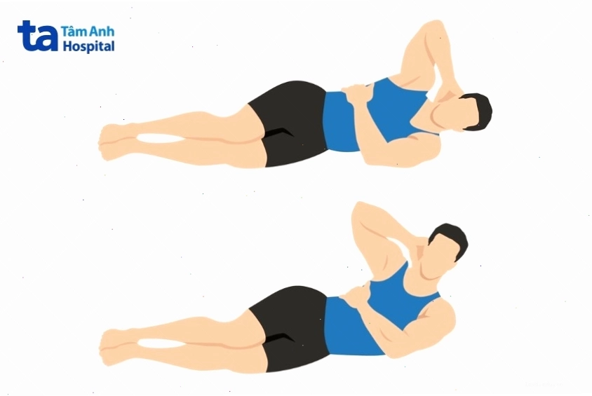 Bài tập gập bụng nghiêng cho cơ bụng hai bên