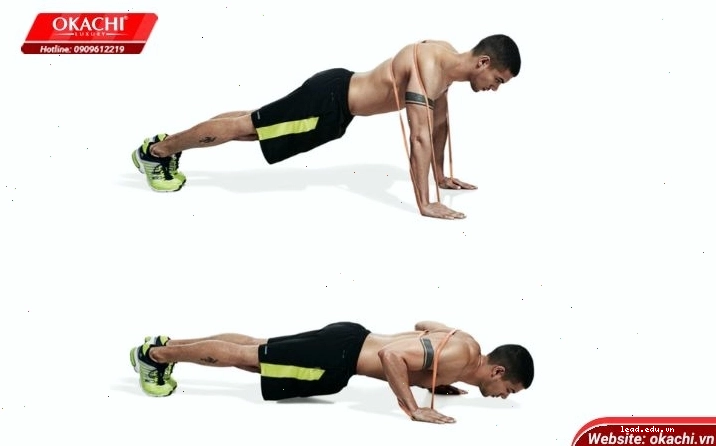 Bài tập Push up với dây kháng lực cho nam