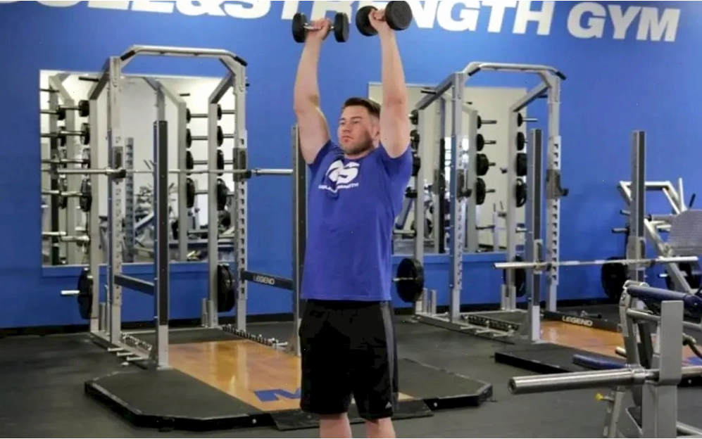 Bài tập vai Standing Dumbbell Shoulder Press