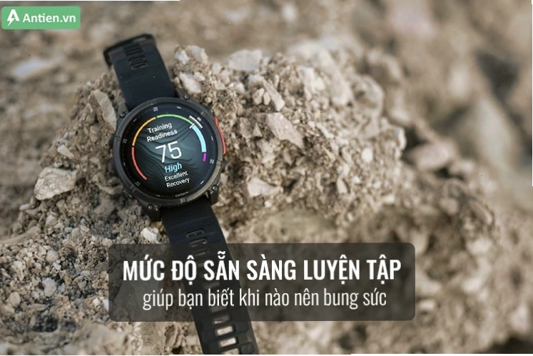 Biểu đồ hiển thị điểm sẵn sàng tập luyện trên Garmin Fenix 8