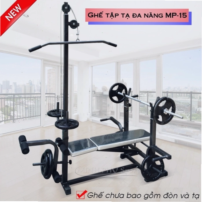 Cận cảnh ghế tập tạ đa năng MP-15