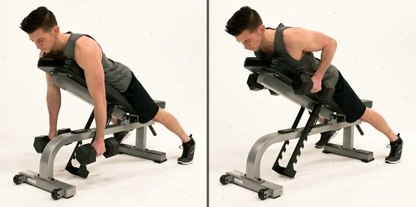 Chest-supported Dumbbell Row - một trong các bài tập lưng xô tại phòng gym được ưa chuộng