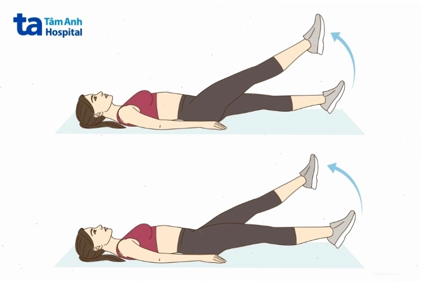 Đá chân kiểu kéo cắt kéo cho cơ bụng dưới săn chắc