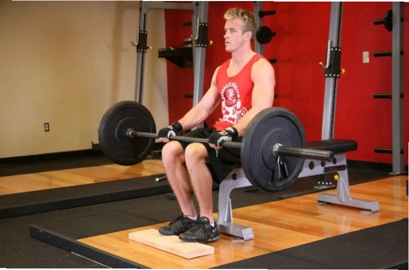 Động tác hạ gót chân trong bài tập Seated Calf Raise