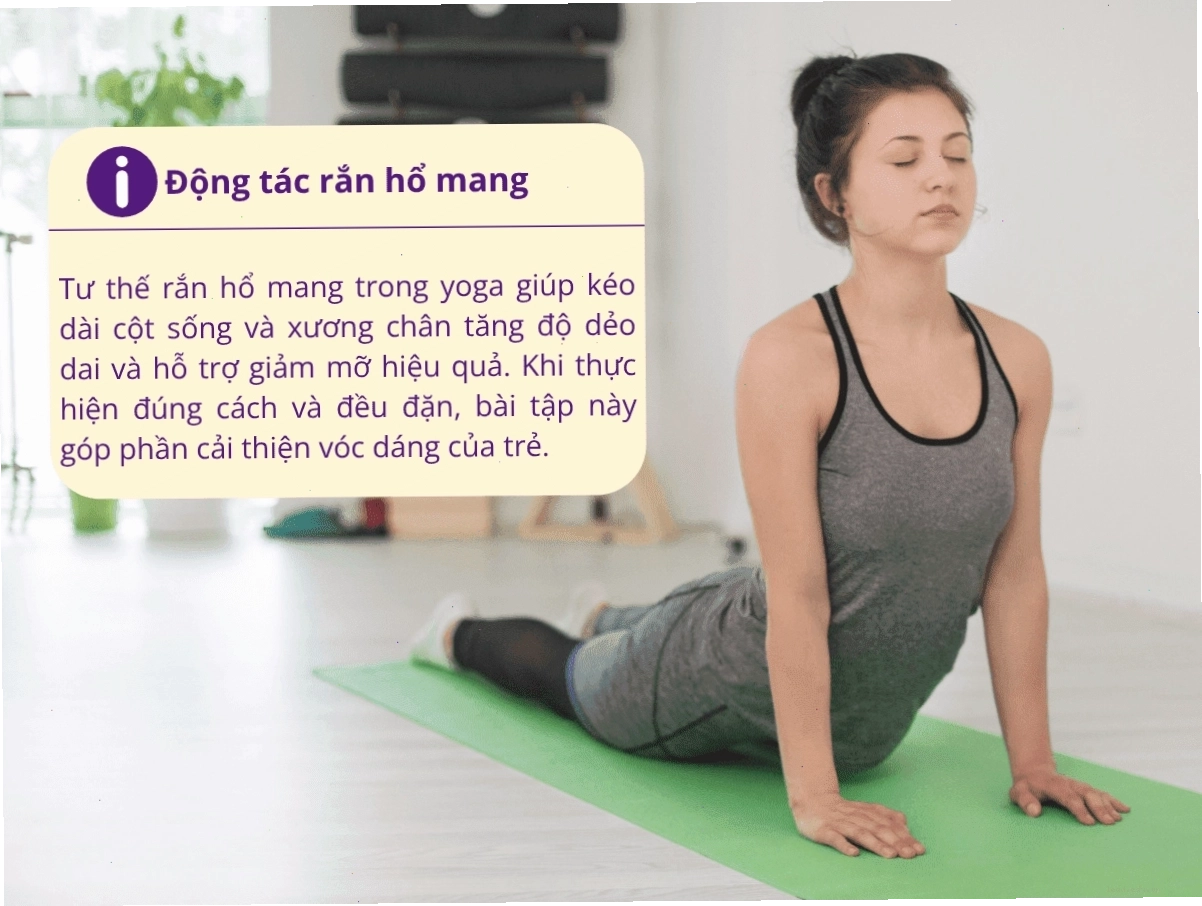 Động tác rắn hổ mang hỗ trợ tốt cho sự phát triển của xương