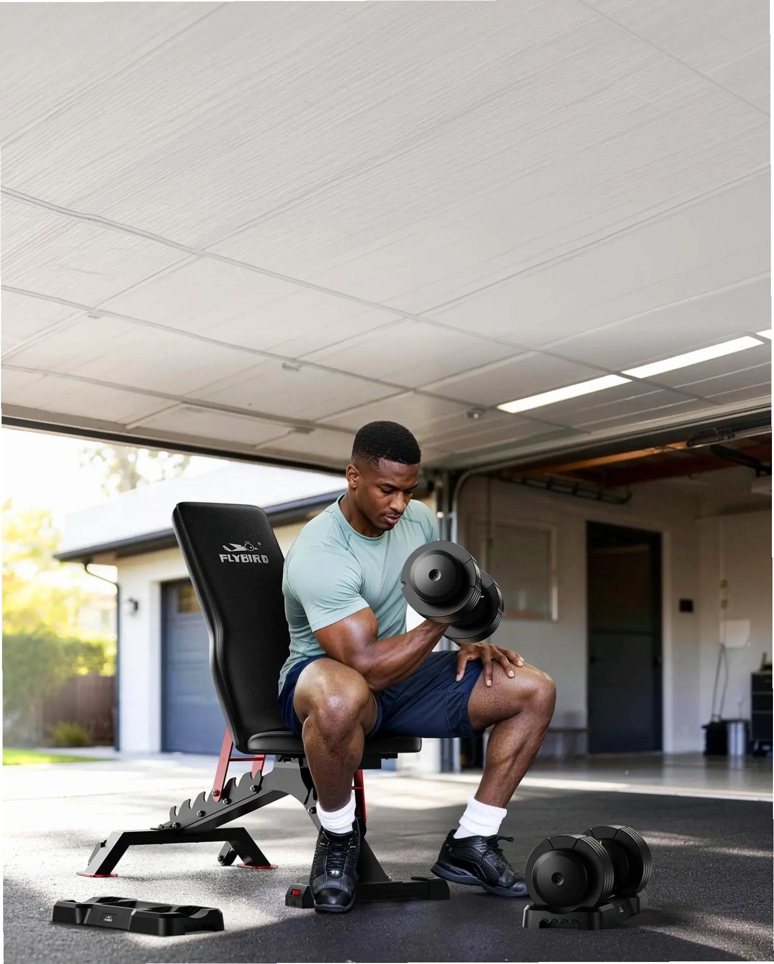 Ghế tạ điều chỉnh được FED Fitness Flybird Series WB6 với nhiều góc độ