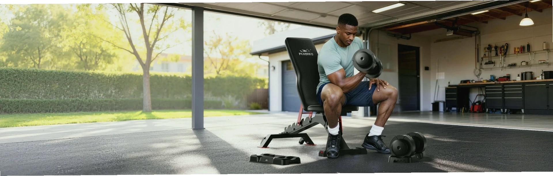 Ghế tạ phẳng có thể gấp gọn FED Fitness Flybird Series WB1