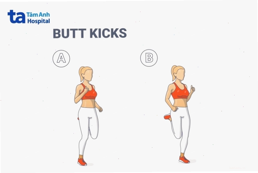 High knee là bài tập cardio giúp giảm mỡ bụng hiệu quả