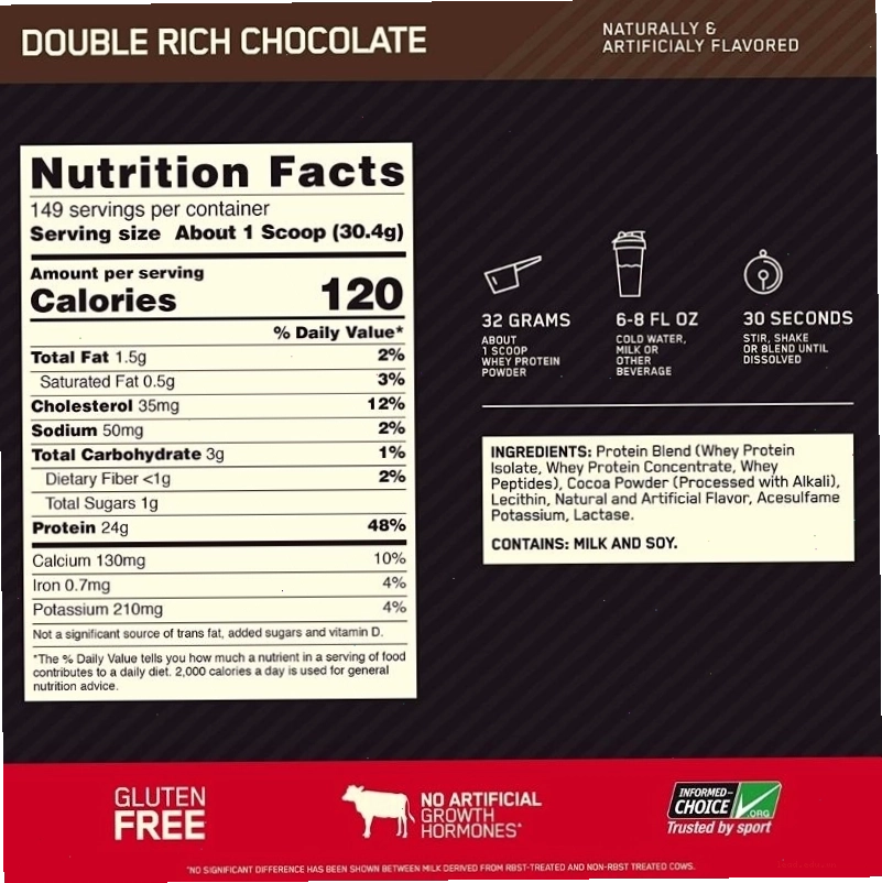 Hương vị Double Rich Chocolate của ON Gold Standard 100% Whey 10lbs