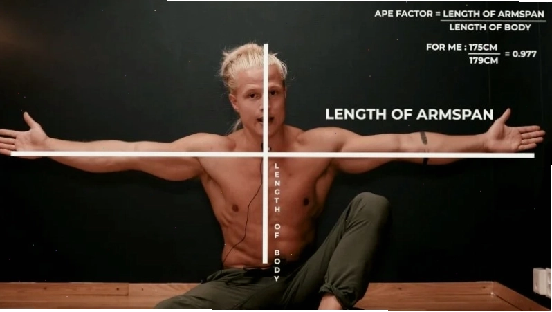 If you have long arms compared to your body, you’re in luck. The front lever (as well as the planche) will be easier for you to learn.