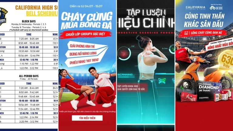 Khám phá lịch học California Fitness & Yoga: Lộ trình tập luyện hiệu quả 2026
