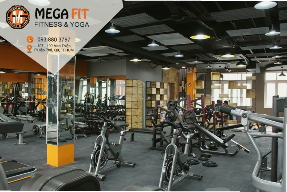 Không gian rộng rãi tại MegaFit Fitness & Yoga Quận 9