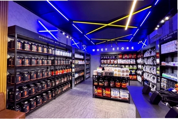 Không gian trưng bày sản phẩm tại cửa hàng Wheystore
