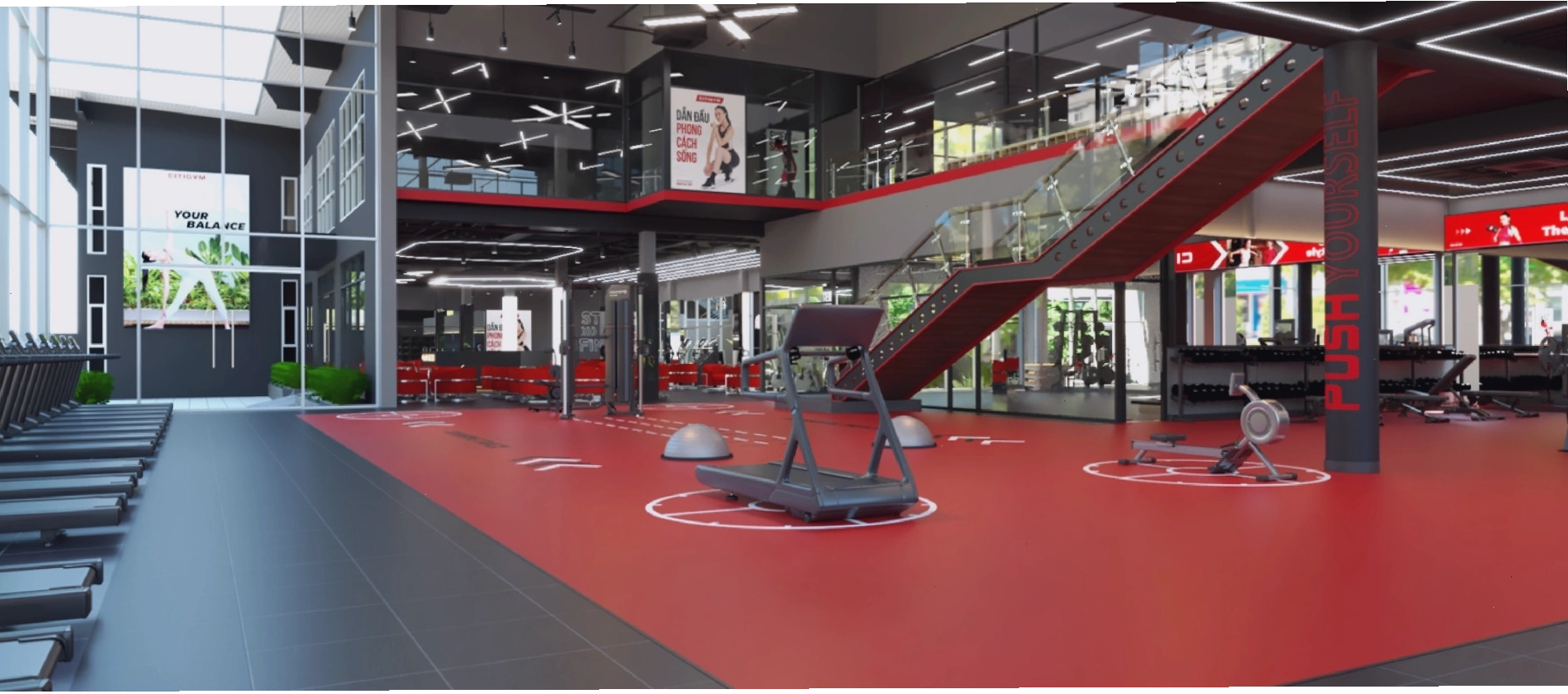 Khu vực lễ tân CITIGYM Trường Chinh