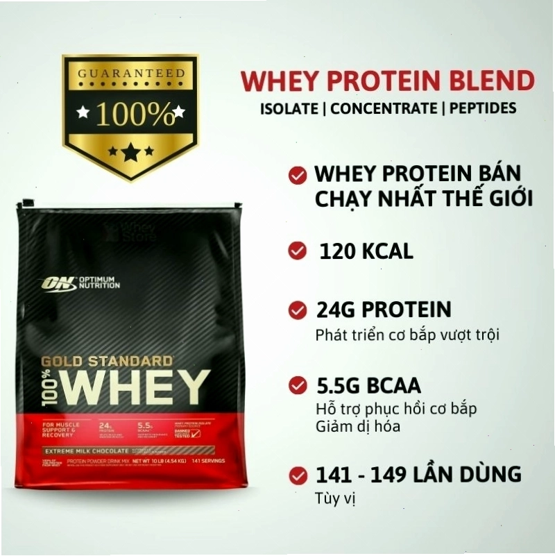 Lon sản phẩm ON Gold Standard 100% Whey 10lbs
