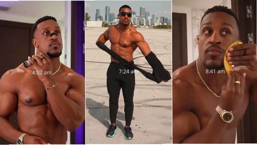 Một người đàn ông đang tập luyện trong phòng gym hiện đại