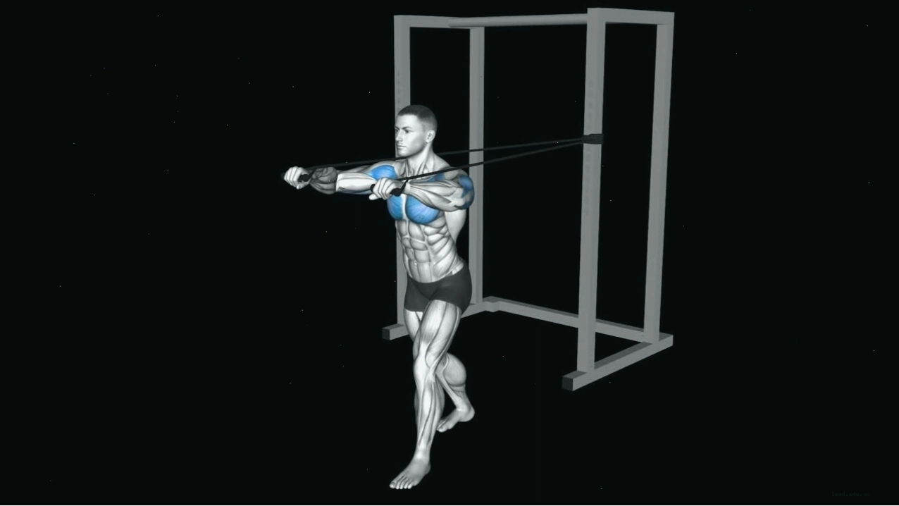 Người đang thực hiện động tác flat barbell bench press với tạ đòn