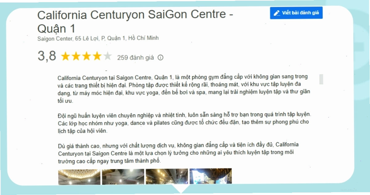 Phòng tập California Fitness & Yoga Center sang trọng và hiện đại