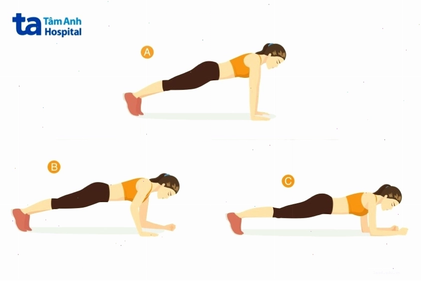 Plank up and down giúp giảm mỡ toàn thân bằng cách chuyển đổi tư thế