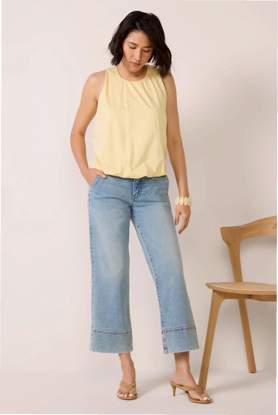 Quần jeans KUT FROM THE KLOTH Petite Charlotte Straight Leg w Trouser Pocket