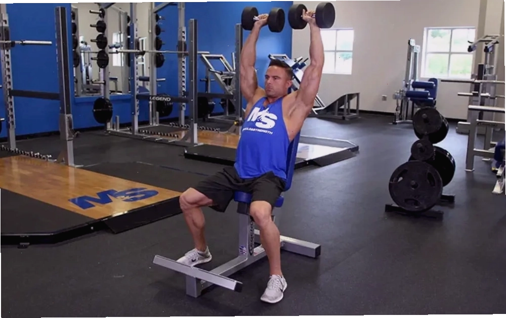 Seated Dumbbell Press - Ngồi đẩy vai với tạ đơn giúp cô lập nhóm cơ vai