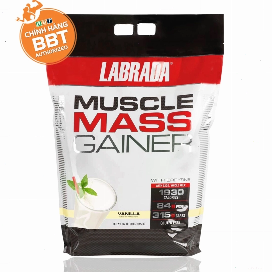 So sánh hàm lượng BCAA trong Labrada Muscle Mass Gainer