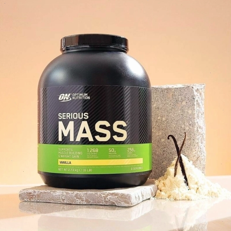 Thành phần dinh dưỡng chi tiết trên bao bì ON Serious Mass