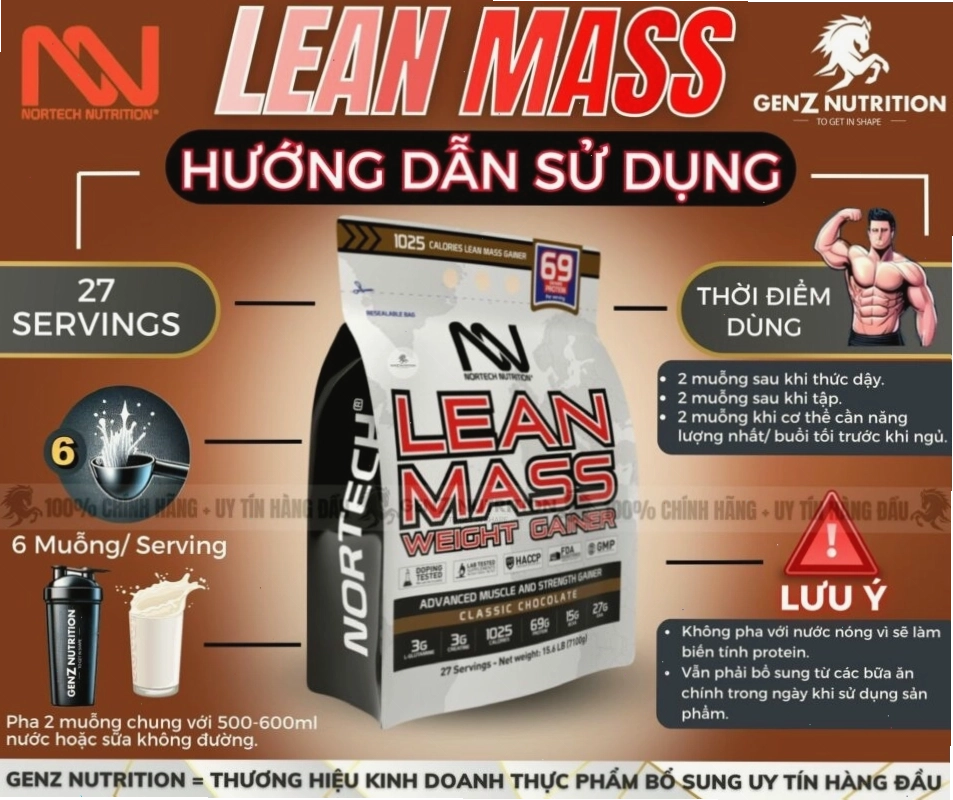 Thành phần dinh dưỡng của Lean Mass Weight Gainer