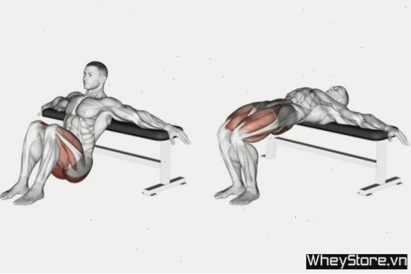 Thực hiện bài tập Hip Thrust với ghế